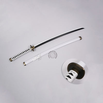 Zoro White Wado Ichimonji Wooden Katana – One Piece Anime Sword