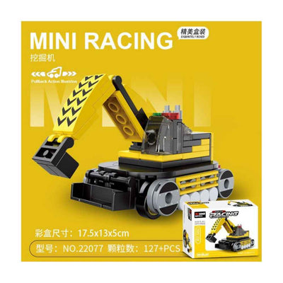 DECOOL Mini Racing Excavators - Pullback Excavator Toys for Kids