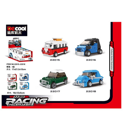 DECOOL Mini Racing Van - Red Pullback Bricks Vehicle - 2