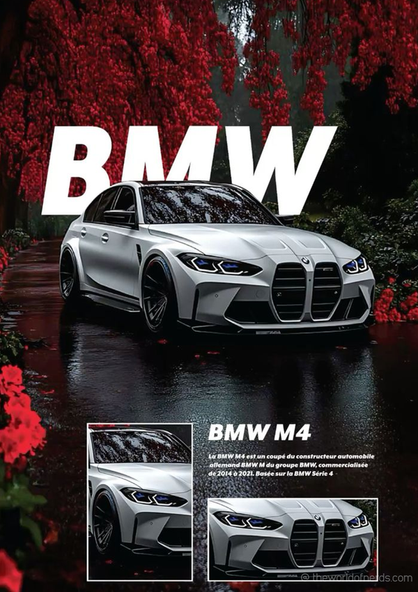 BMW M4 A3+ HD Car Wall Poster