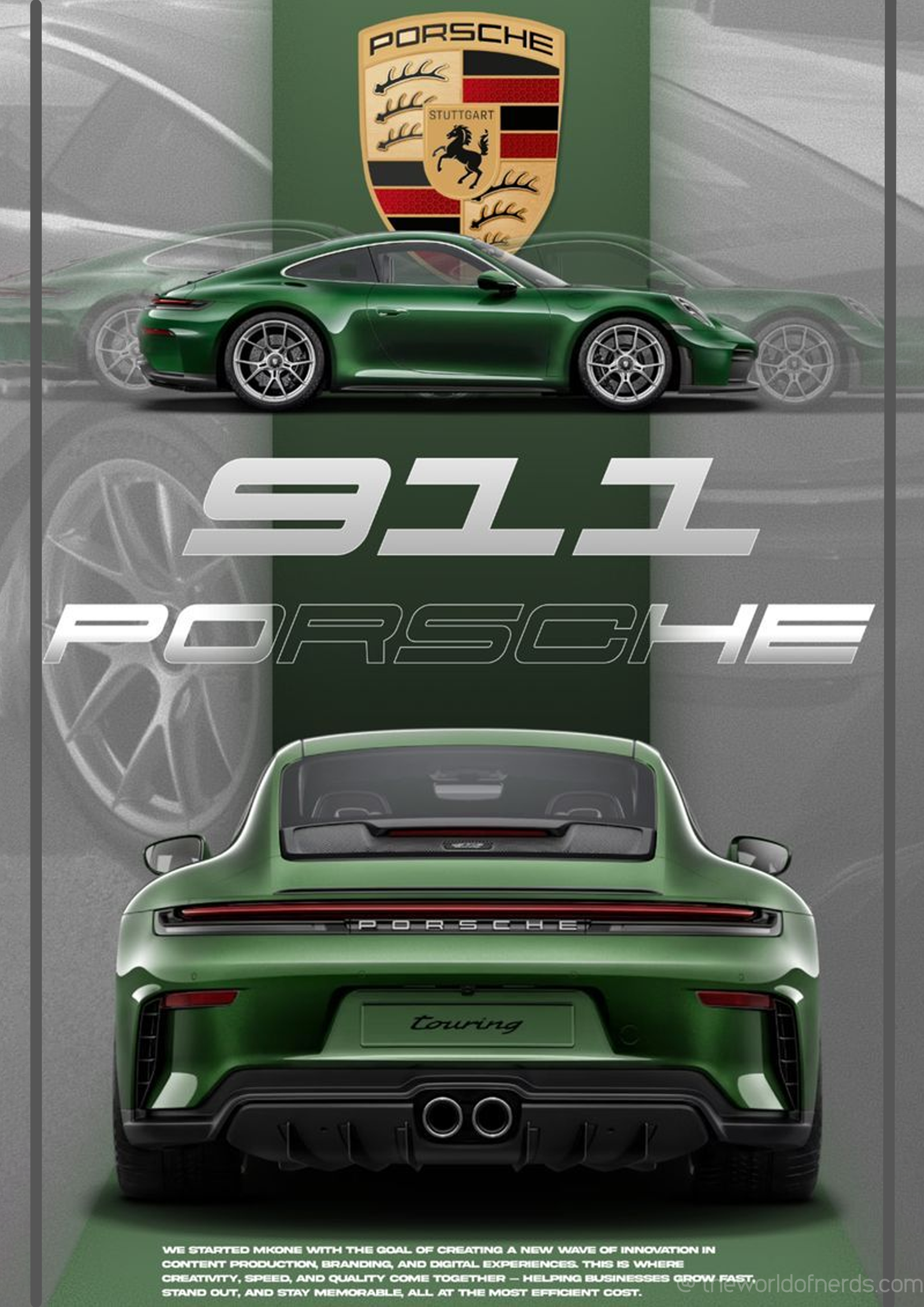Porsche 911 A3+ HD Car Wall Poster - The World Of Nerds