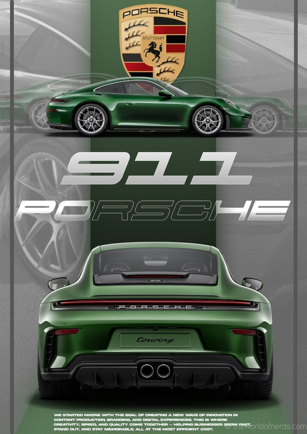 Porsche 911 A3+ HD Car Wall Poster