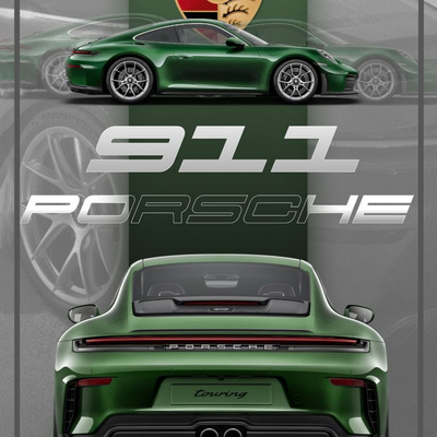 Porsche 911 A3+ HD Car Wall Poster - 2