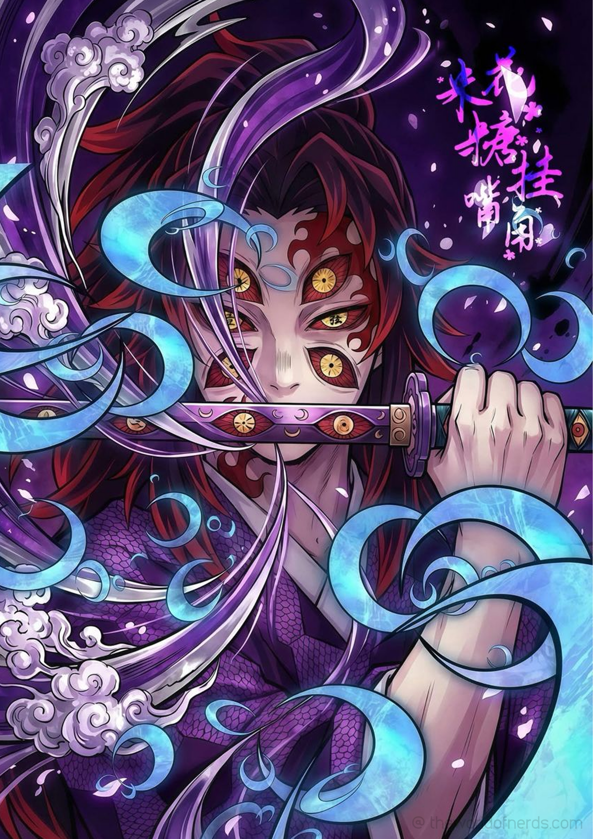 Demon Anime Warrior A3+ HD Fantasy Wall Poster - The World Of Nerds