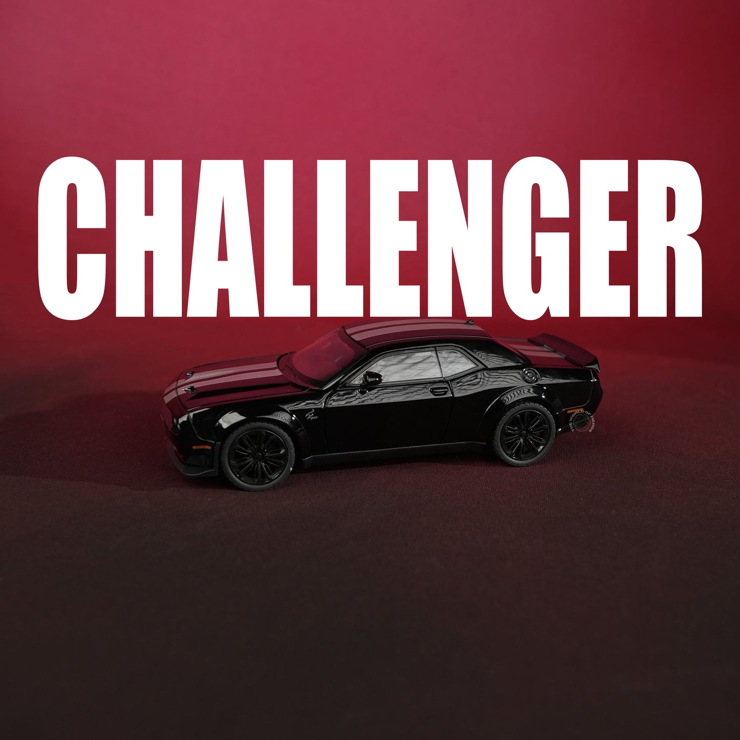 Dodge Challenger Black Model Car - 1:22 Scale Diecast