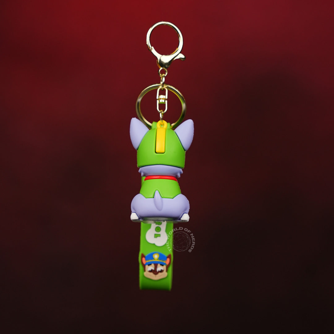 Rocky Paw Patrol Recycling Pup Keychain