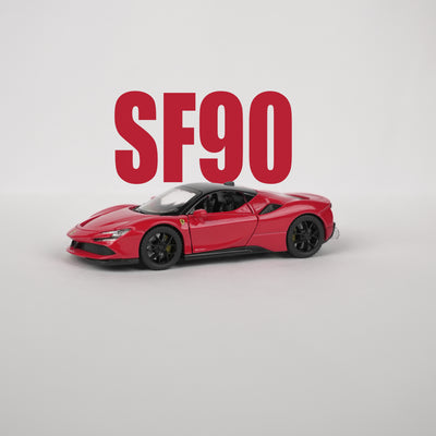 Ferrari SF90 Red Model Car - 1:32 Scale Diecast - 2