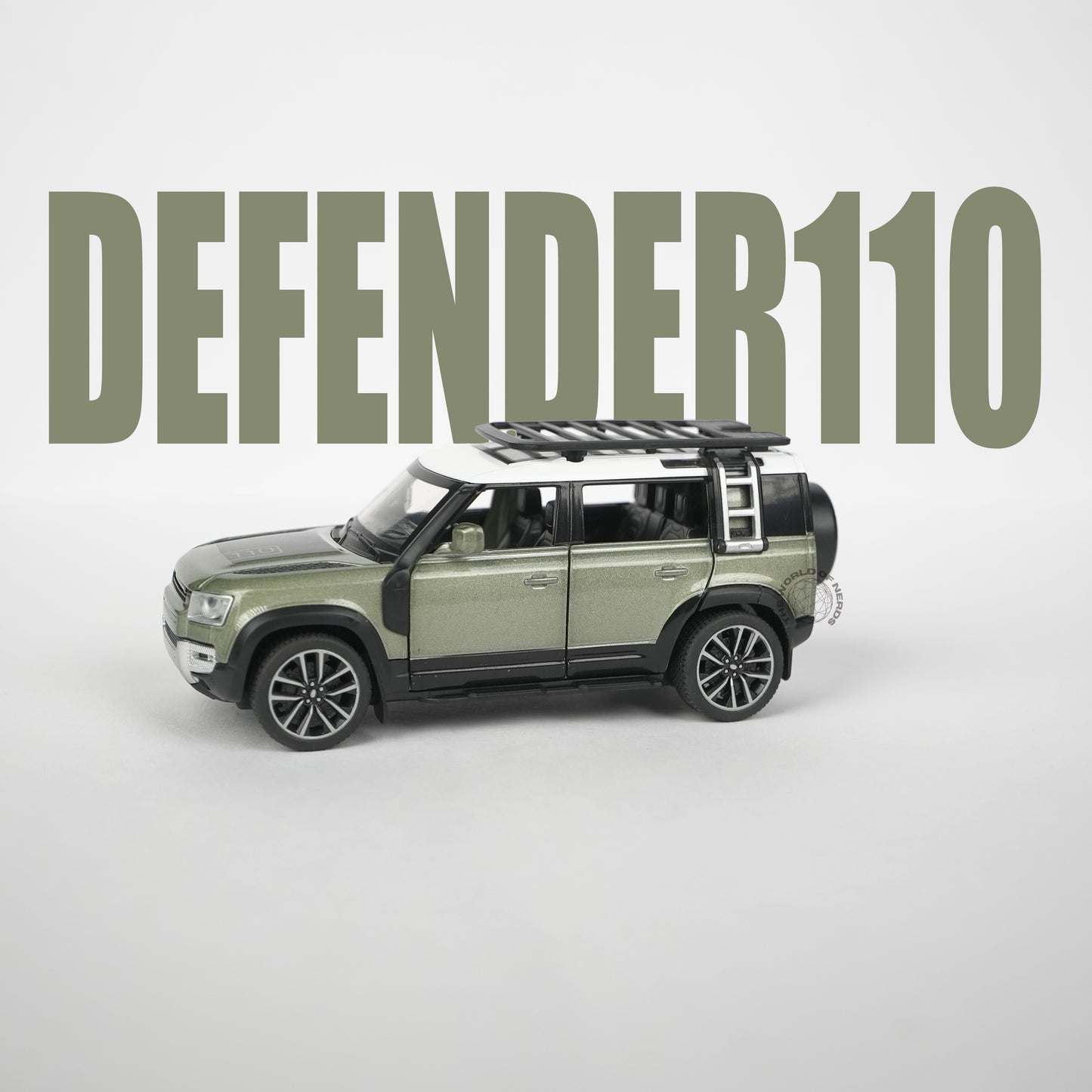 Land Rover Defender 110 Green Model Car - 1:32 Scale Diecast