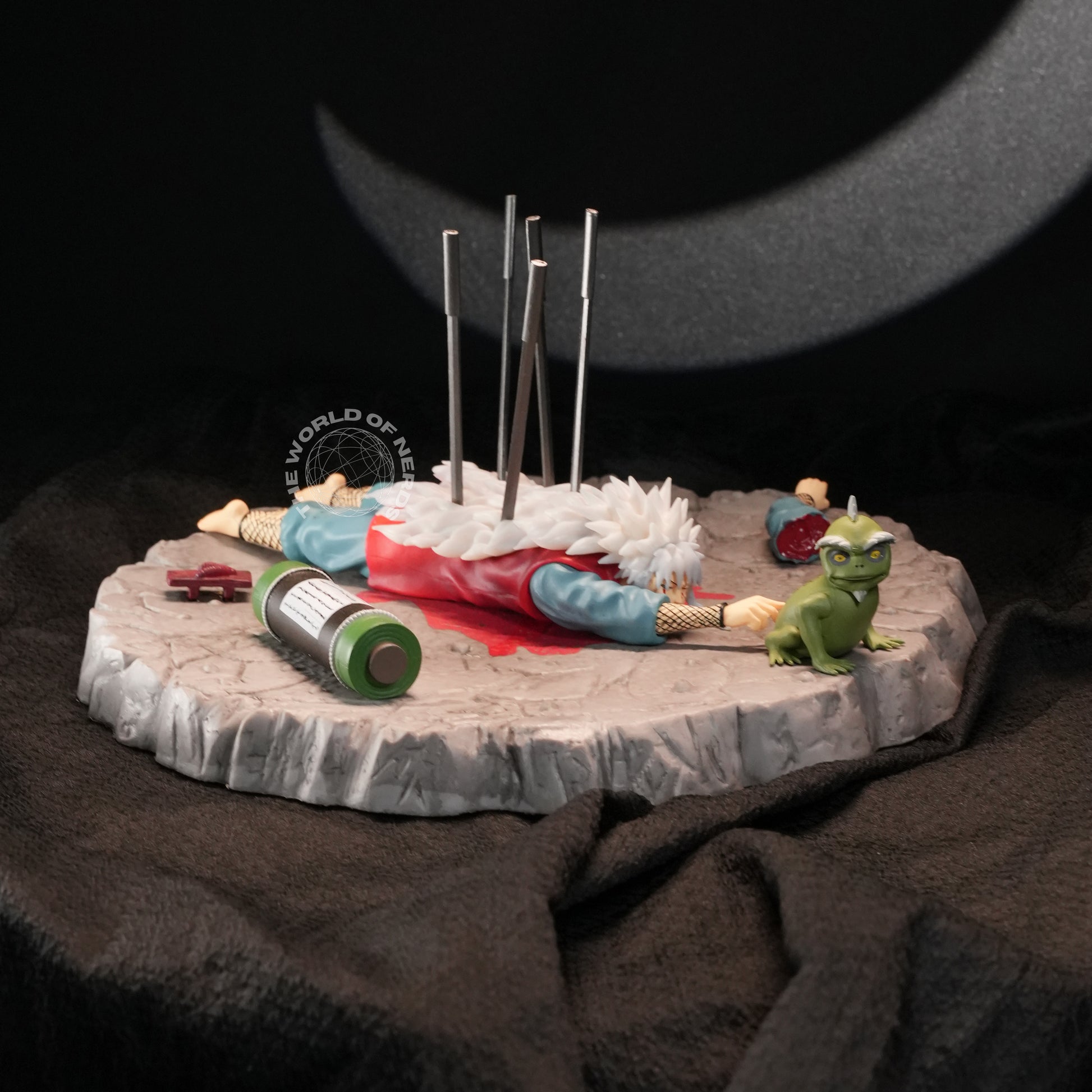 Jiraiya Death Scene Diorama Figure – Naruto Shippuden Premium Anime Collectible - The World Of Nerds