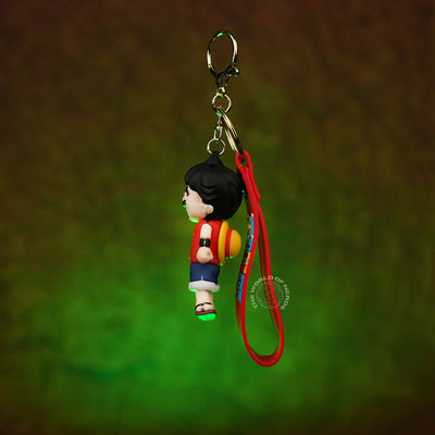 One Piece Monkey D. Luffy Classic Chibi 3D Rubber Keychain - 2