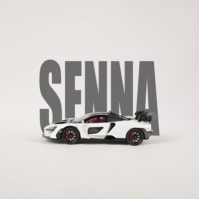 McLaren Senna White Die-Cast Model with Opening Doors & Hood - 2