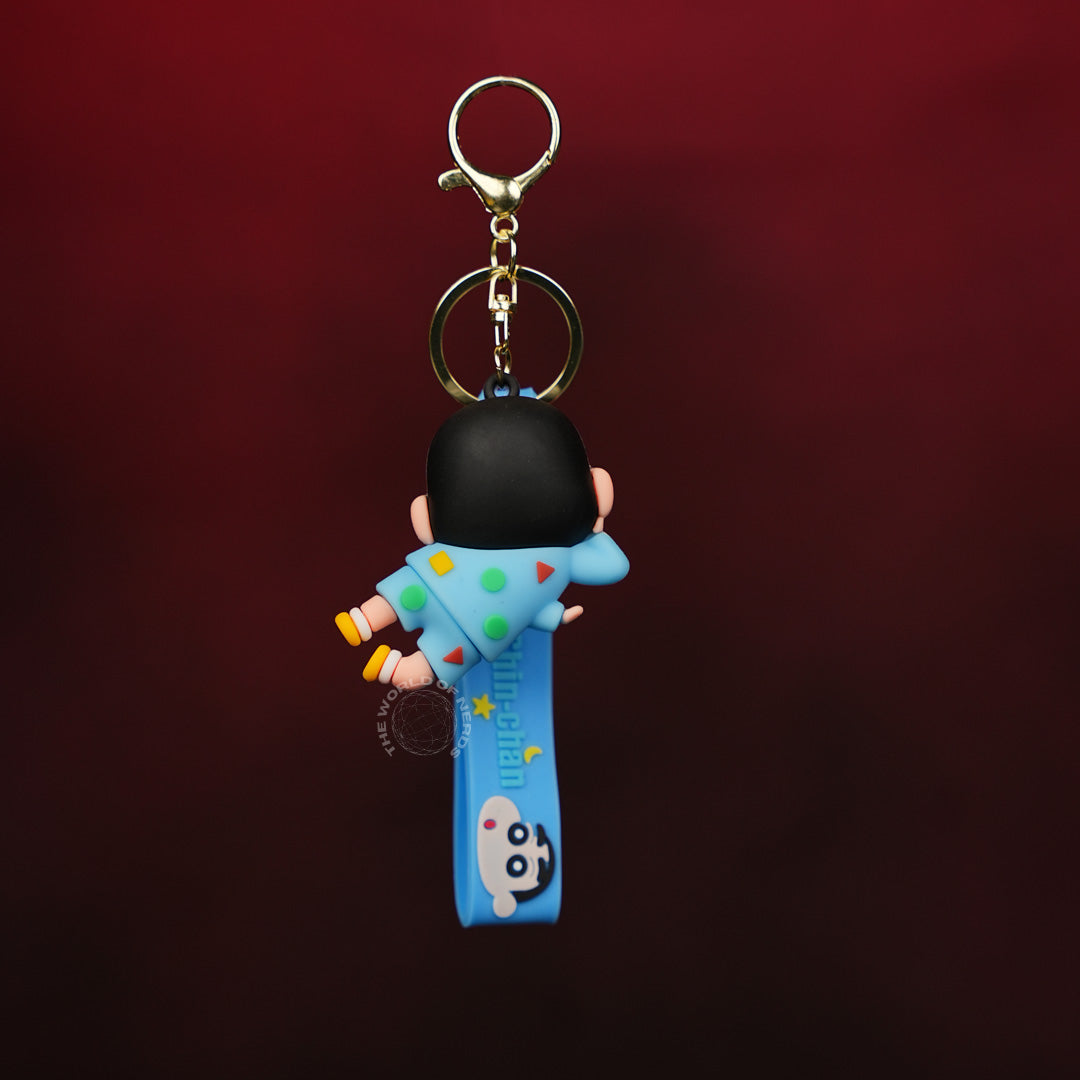 Shinchan Blue Lying Pose Keychain
