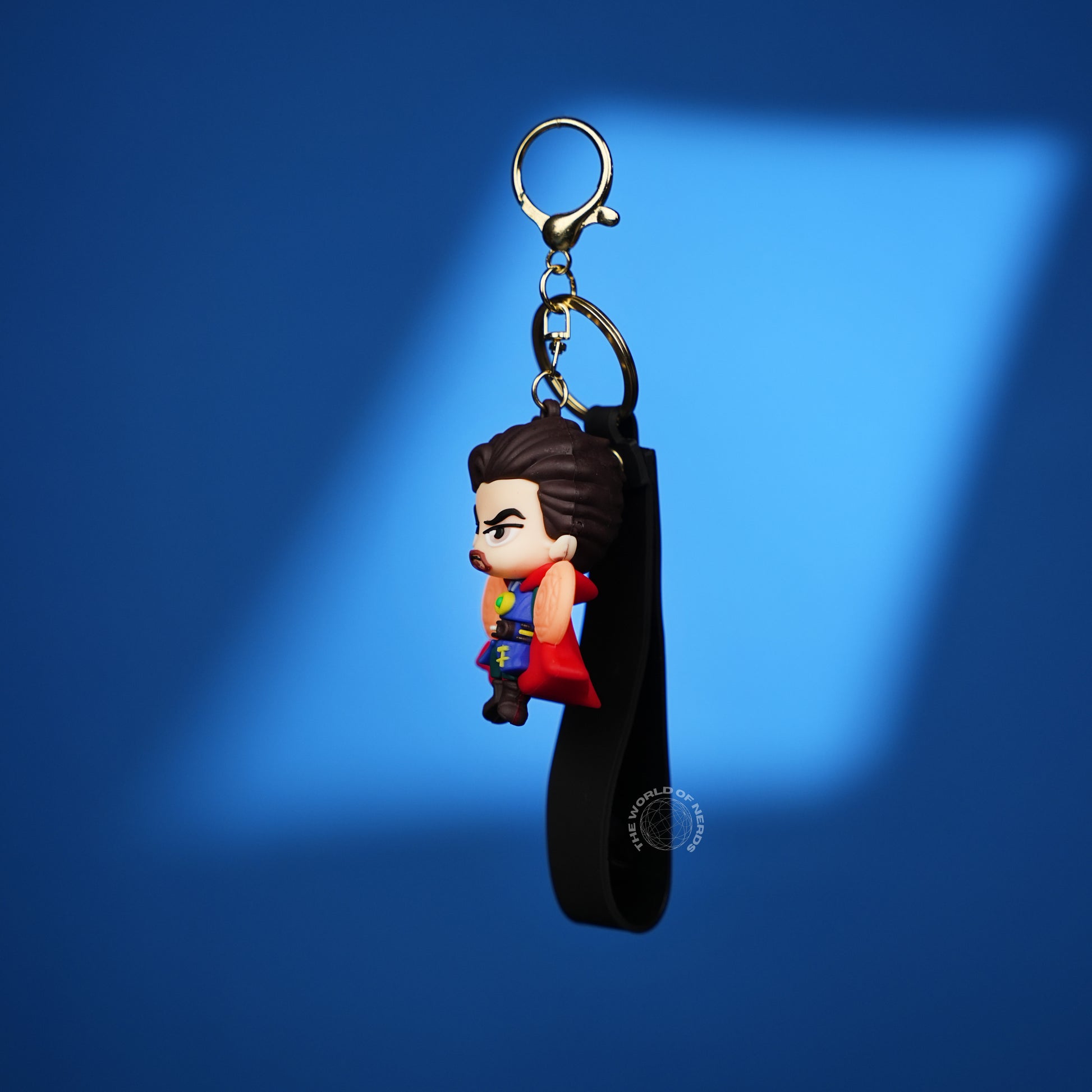 Doctor Strange Chibi 3D Rubber Keychain with “Hero” Strap - The World Of Nerds