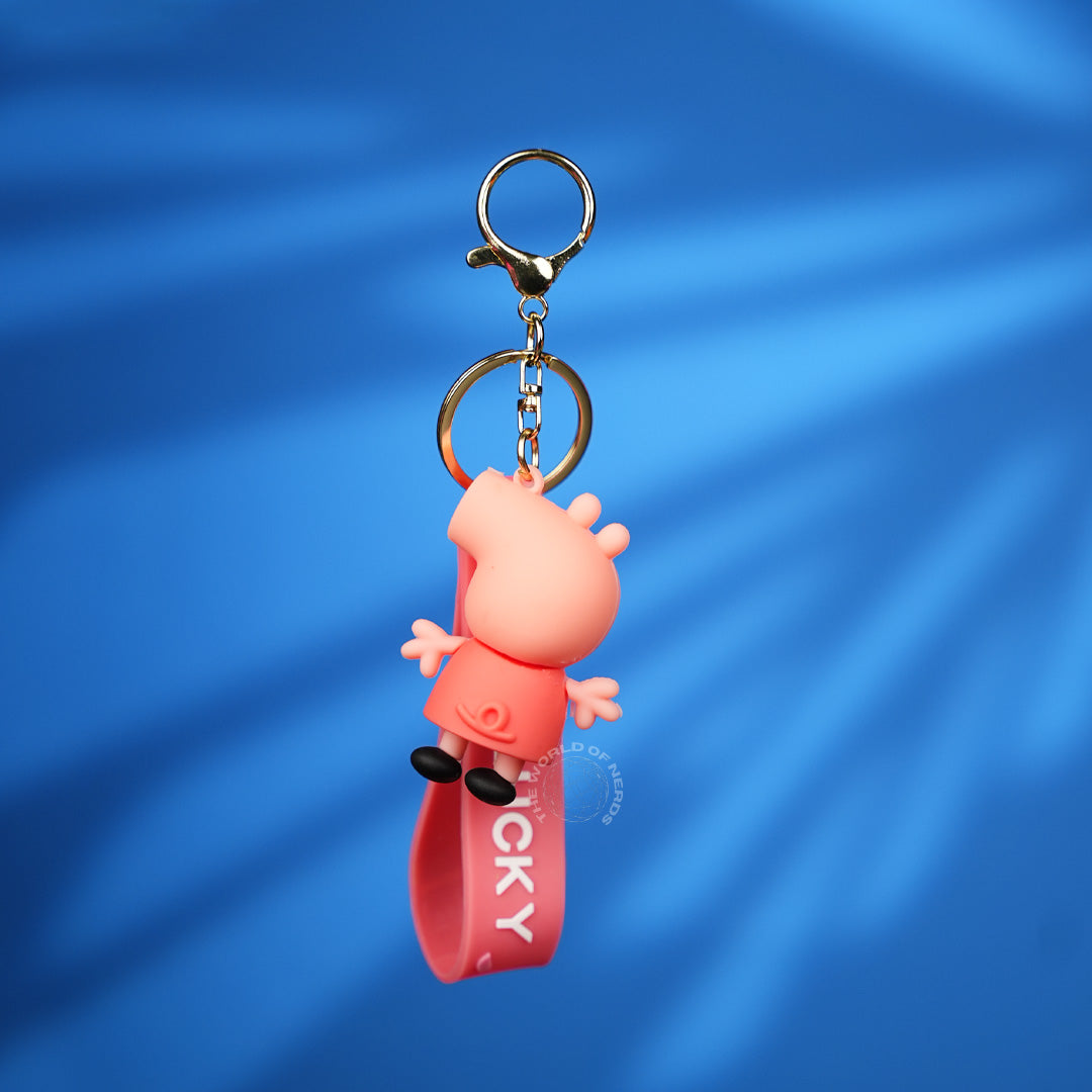 Pink Peppa Pig Lucky Strap Keychain