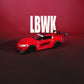 Toyota Supra LBWK Red Model Car - 1:22 Scale Diecast
