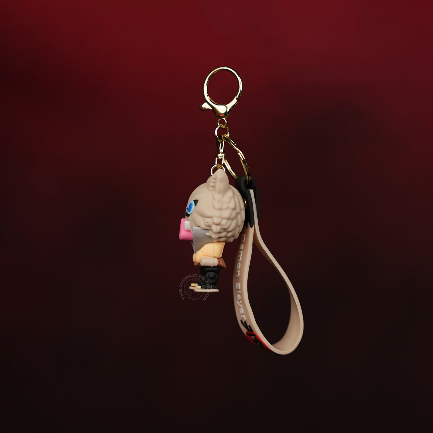 Inosuke Hashibira Crossed Swords Chibi Keychain
