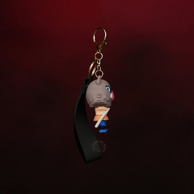 Inosuke Hashibira Dual Blade Chibi Keychain - 2