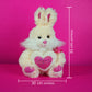 Rabbit Soft Toy – Cream (Heart Edition) - The World Of Nerds