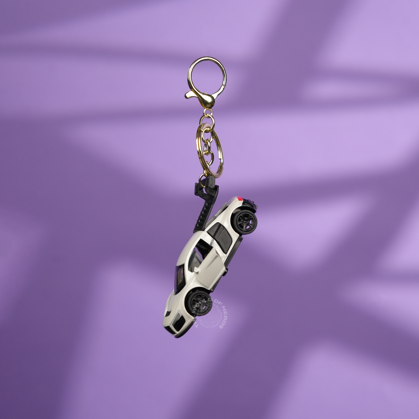 White Audi R8 Car Keychain