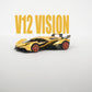 Lamborghini Vision Gran Turismo Yellow Model Car - 1:32 Scale Diecast