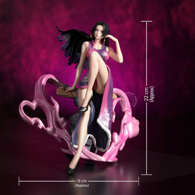 Boa Hancock Action Figure 22cm – One Piece Anime Collectible with Pink Serpent Base - 2