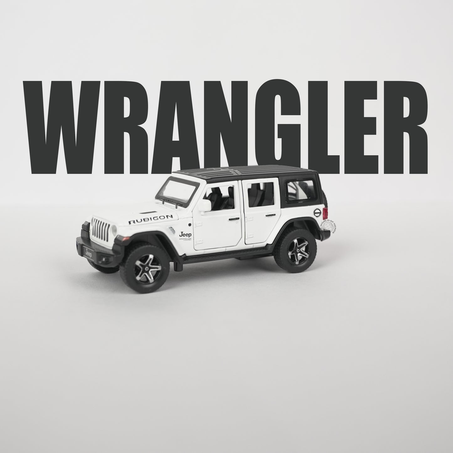 Jeep Wrangler Rubicon White Model Car - 1:32 Scale Diecast