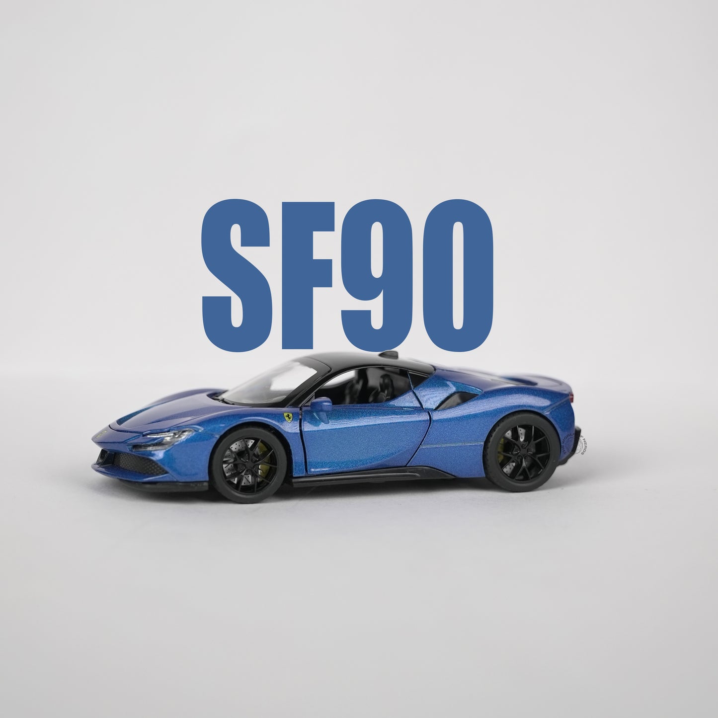 Ferrari SF90 Blue Model Car - 1:32 Scale Diecast