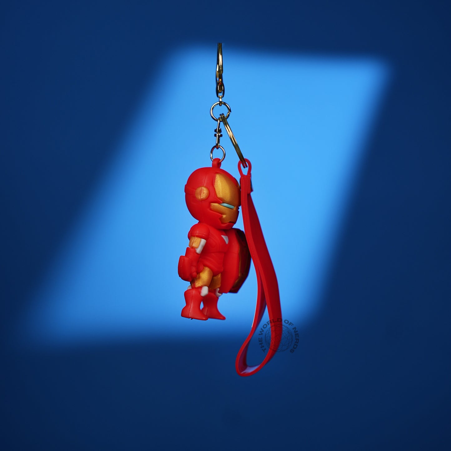 Iron Man Chibi 3D Rubber Keychain with “Hero” Strap - The World Of Nerds