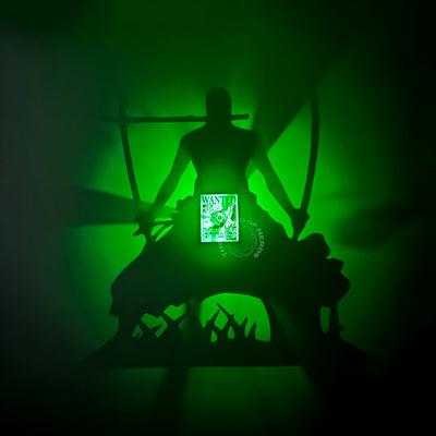 Roronoa Zoro Wanted Shadow Light Box – Anime LED Wall Decor