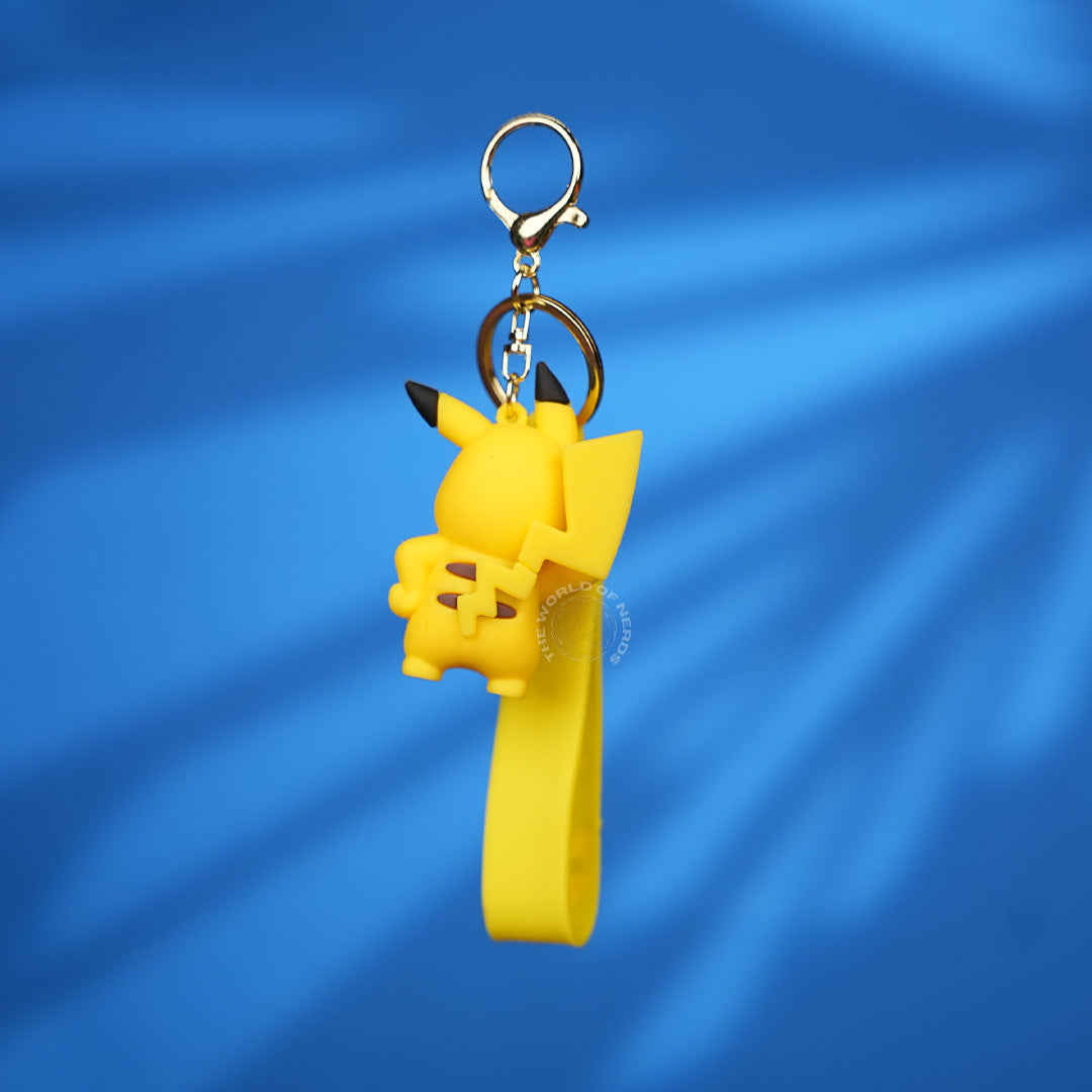Pikachu Winking Pose Pokémon Strap Keychain
