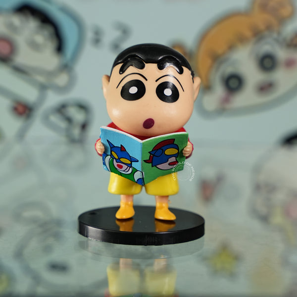 Shinchan with Book Figurine
