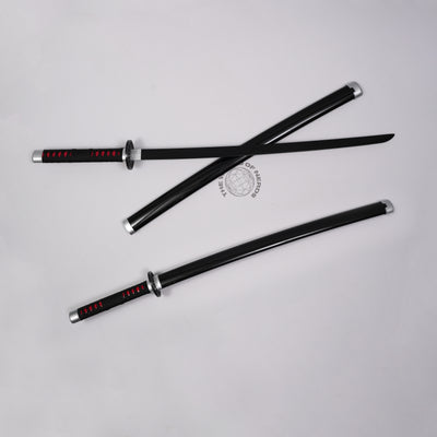 Tanjiro Nichirin Katana - Authentic Wooden Replica from Demon Slayer - 2