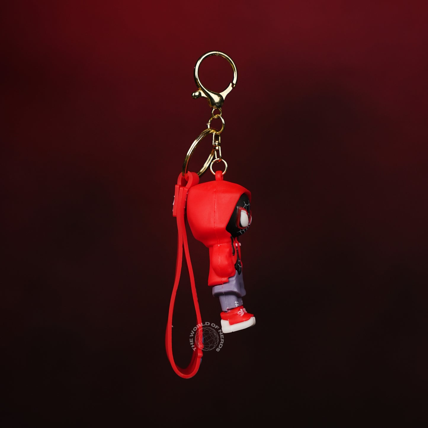 Spider-Man Red Hoodie Street Style Keychain