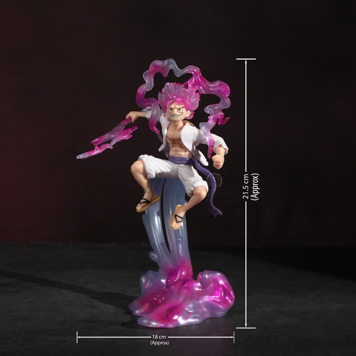 Monkey D. Luffy Gear 5 Action Figure with Thunder 21.5cm – One Piece Premium Anime Collectible - The World Of Nerds