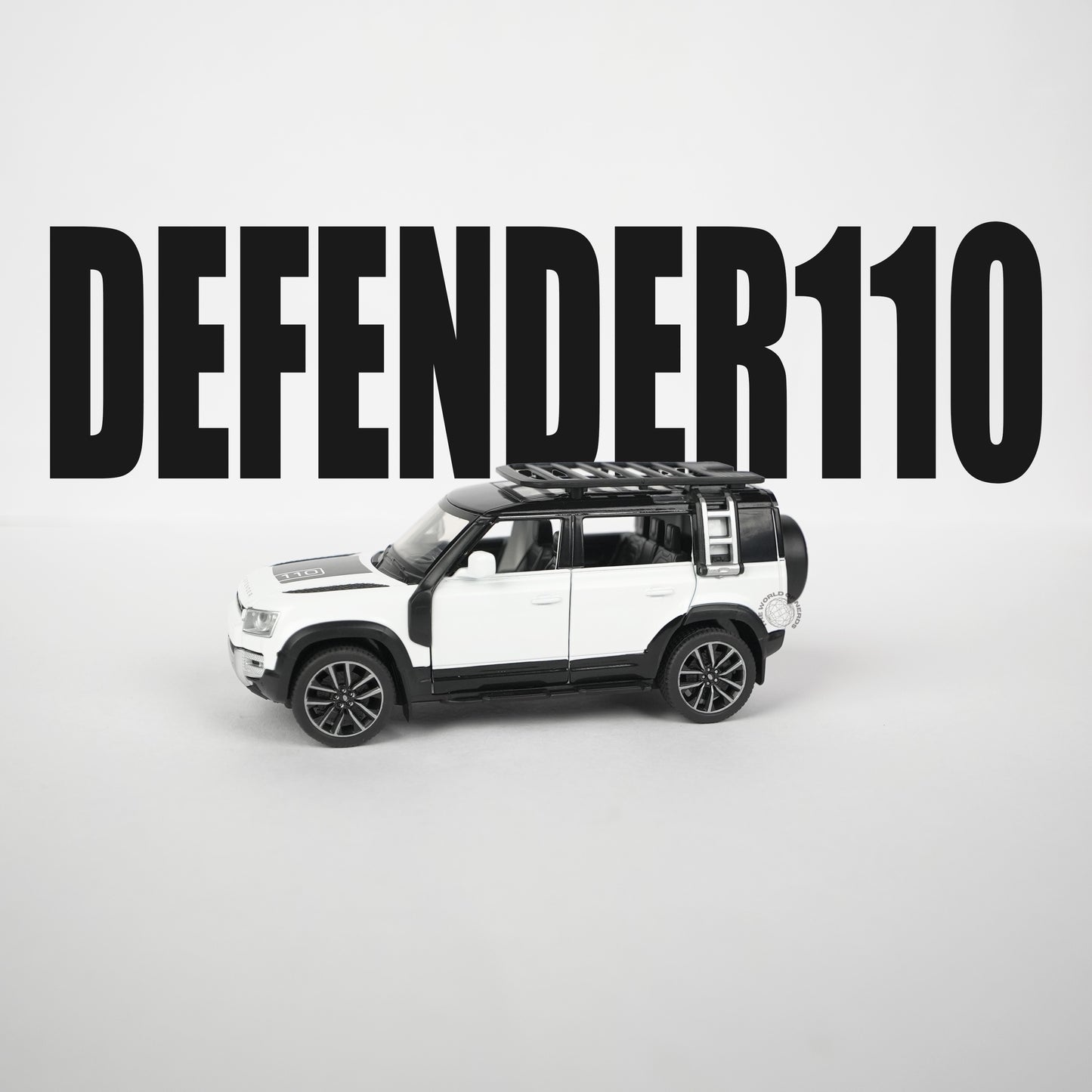 Land Rover Defender 110 White Model Car - 1:32 Scale Diecast