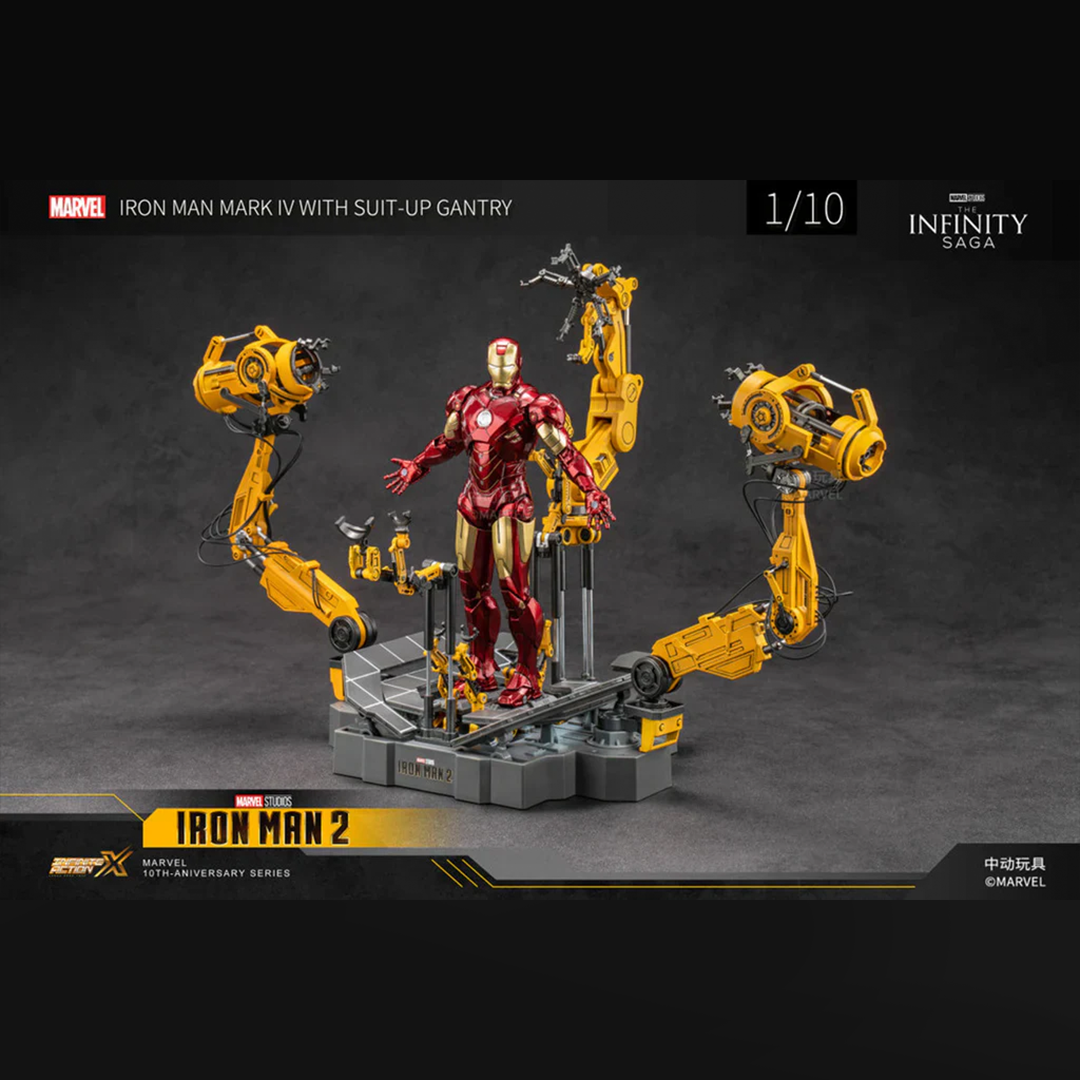 Iron Man Mark 4 Armor with Suit-Up Gantry 1:10 Scale – ZD Toys 10th Anniversary Collectible - The World Of Nerds