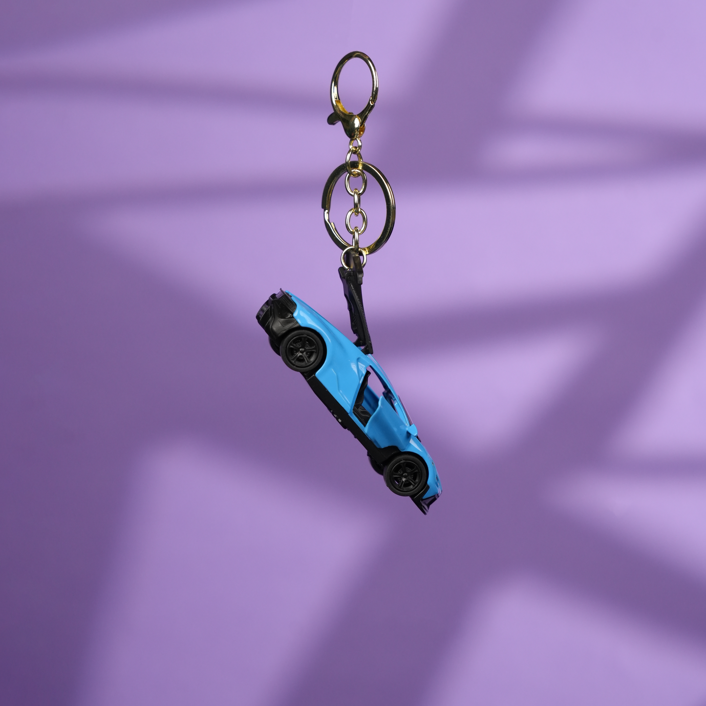 Blue Bugatti Car Keychain