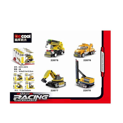 DECOOL Mini Racing Excavators - Pullback Excavator Toys for Kids - 2