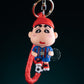 SHIN CHAN IN BLUE JERSEY WITH FOOTBALL KEYCHAIN
