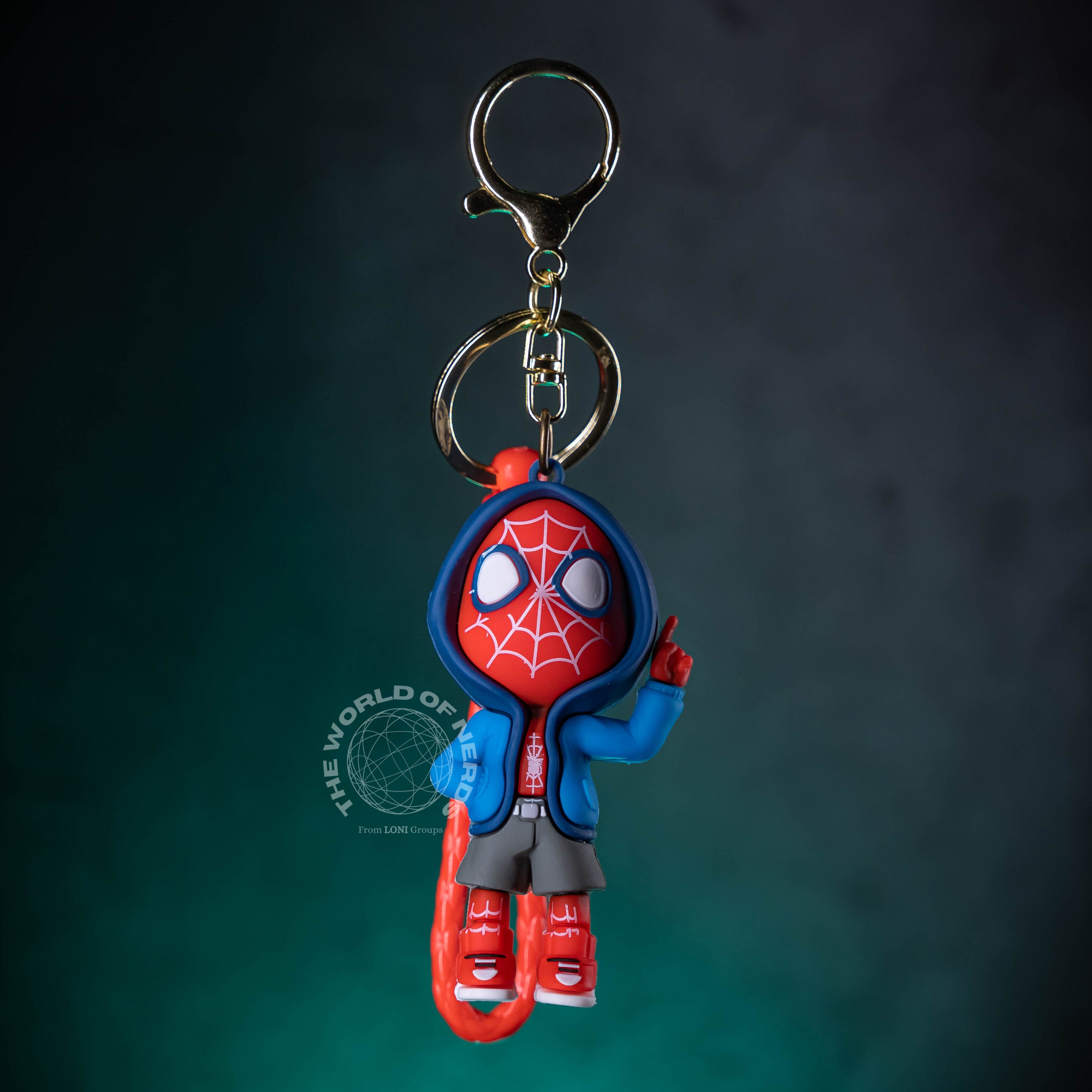 SPIDERMAN IN BLUE HOODY KEYCHAIN