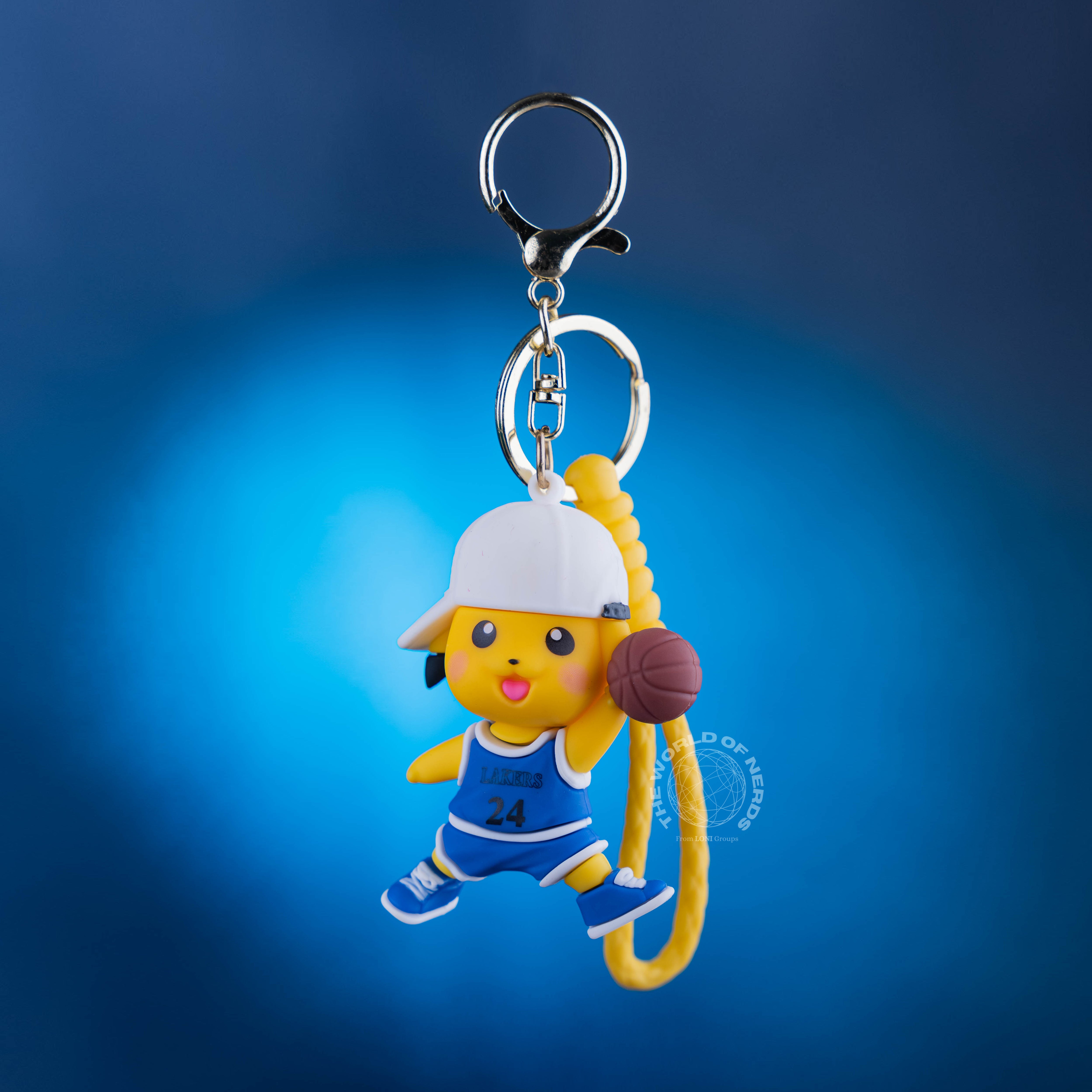 PIKACHU PLAYING BASKETBALL KEYCHAIN