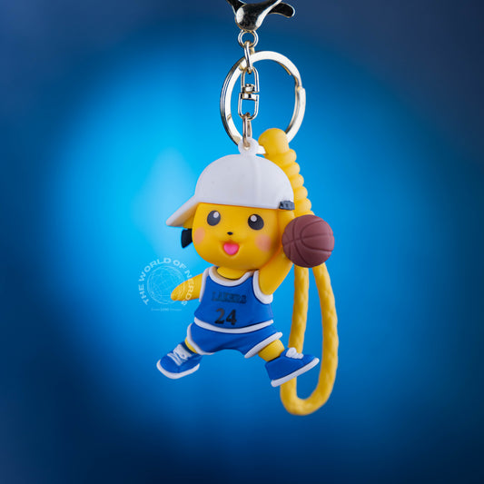 PIKACHU PLAYING BASKETBALL KEYCHAIN