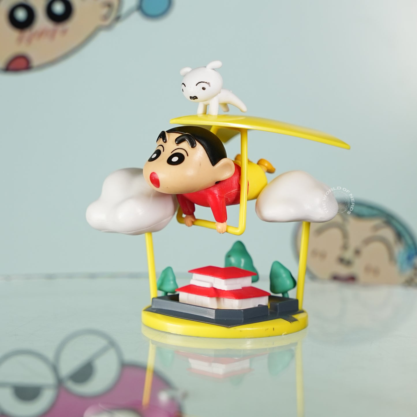 Shinchan & Shiro Cloud Swing Showpiece