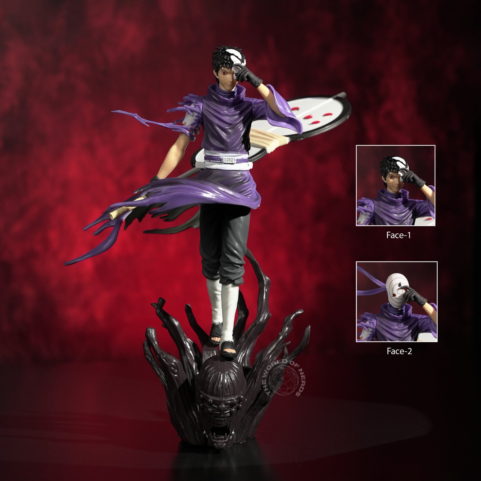 Obito Uchiha Action Figure 28cm – Naruto Shippuden Premium Anime Collectible with Mask & Dark Base - The World Of Nerds