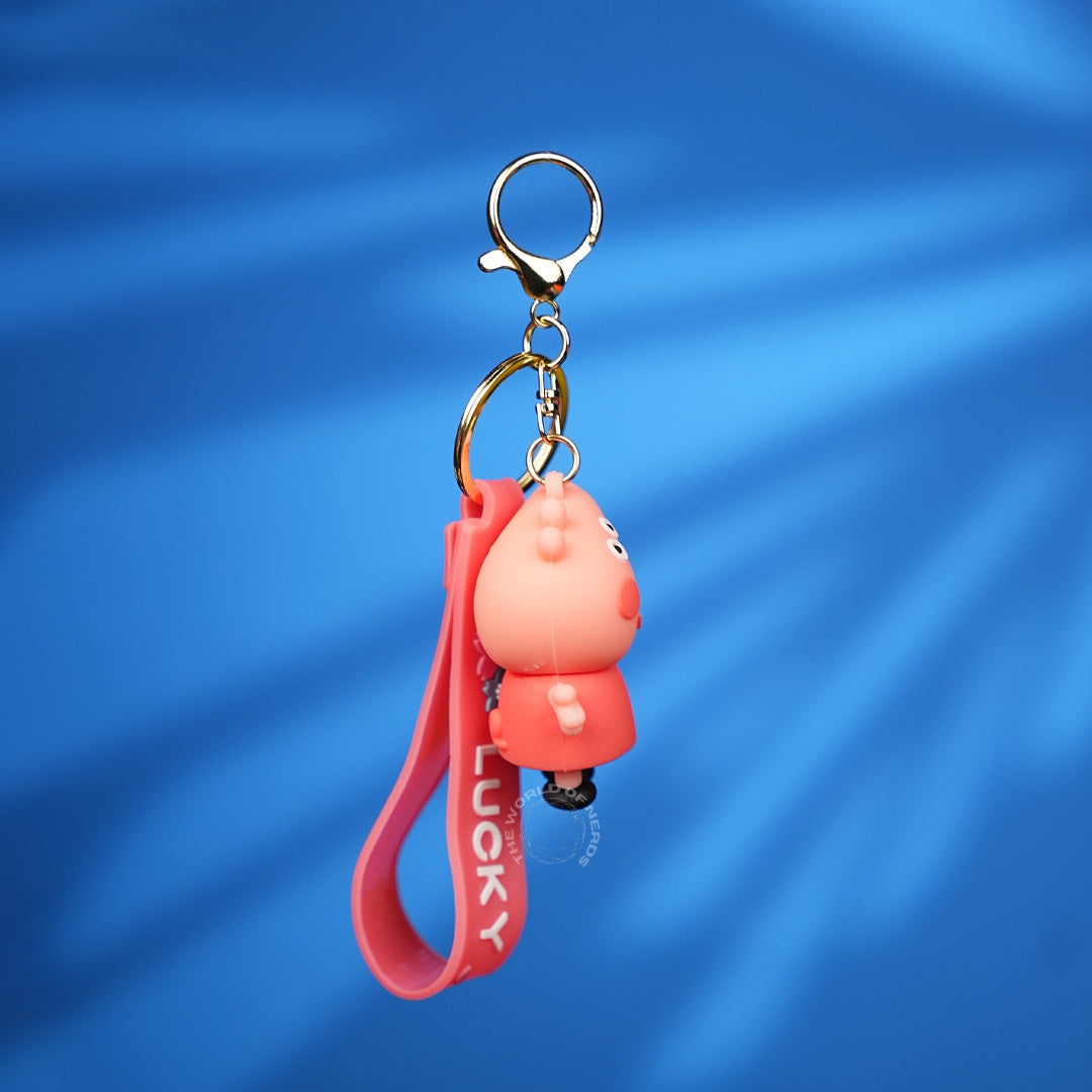 Pink Peppa Pig Lucky Strap Keychain