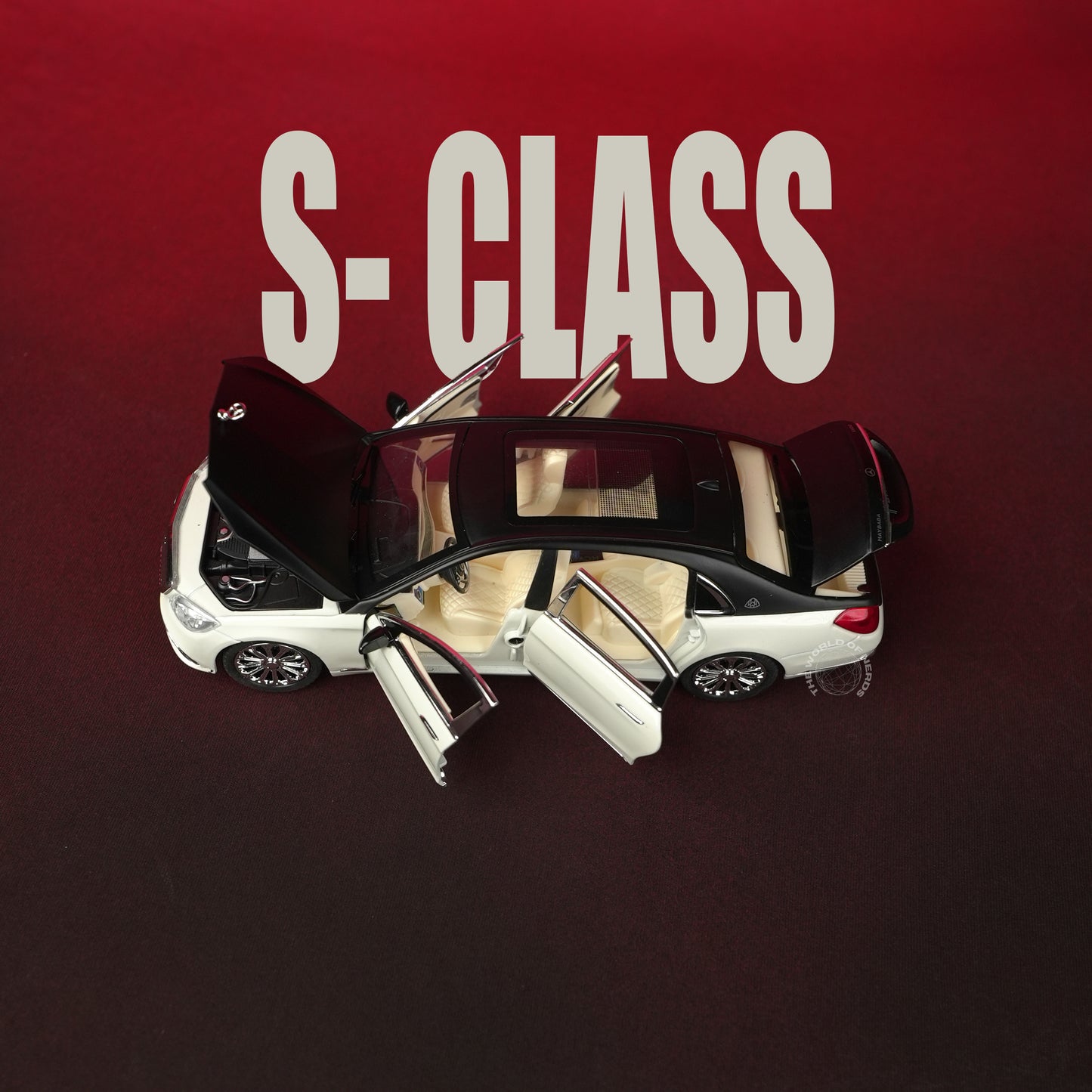 Mercedes-Benz Maybach S-Class White & Black Model Car - 1:24 Scale Diecast