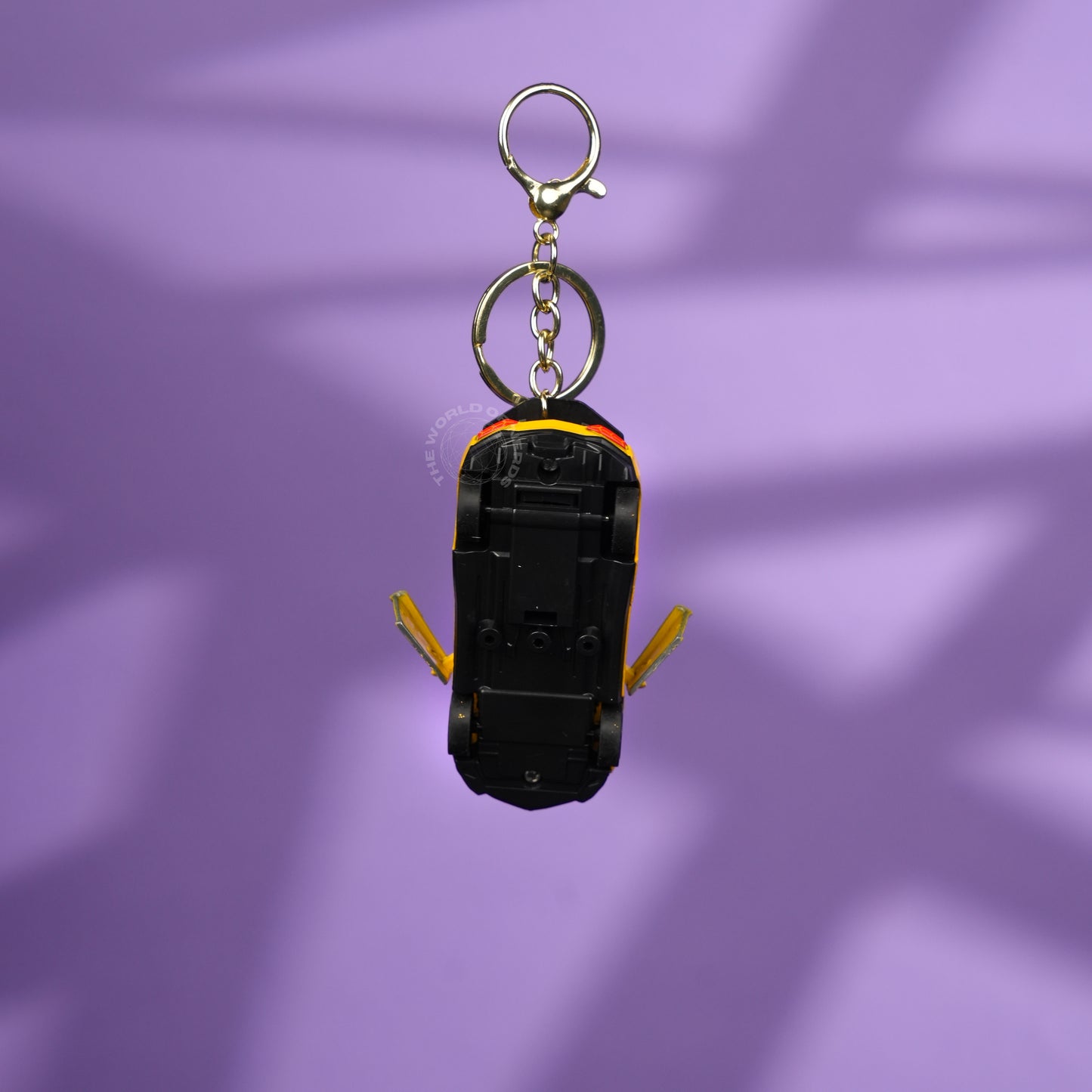 Yellow Lamborghini Sports Car Keychain