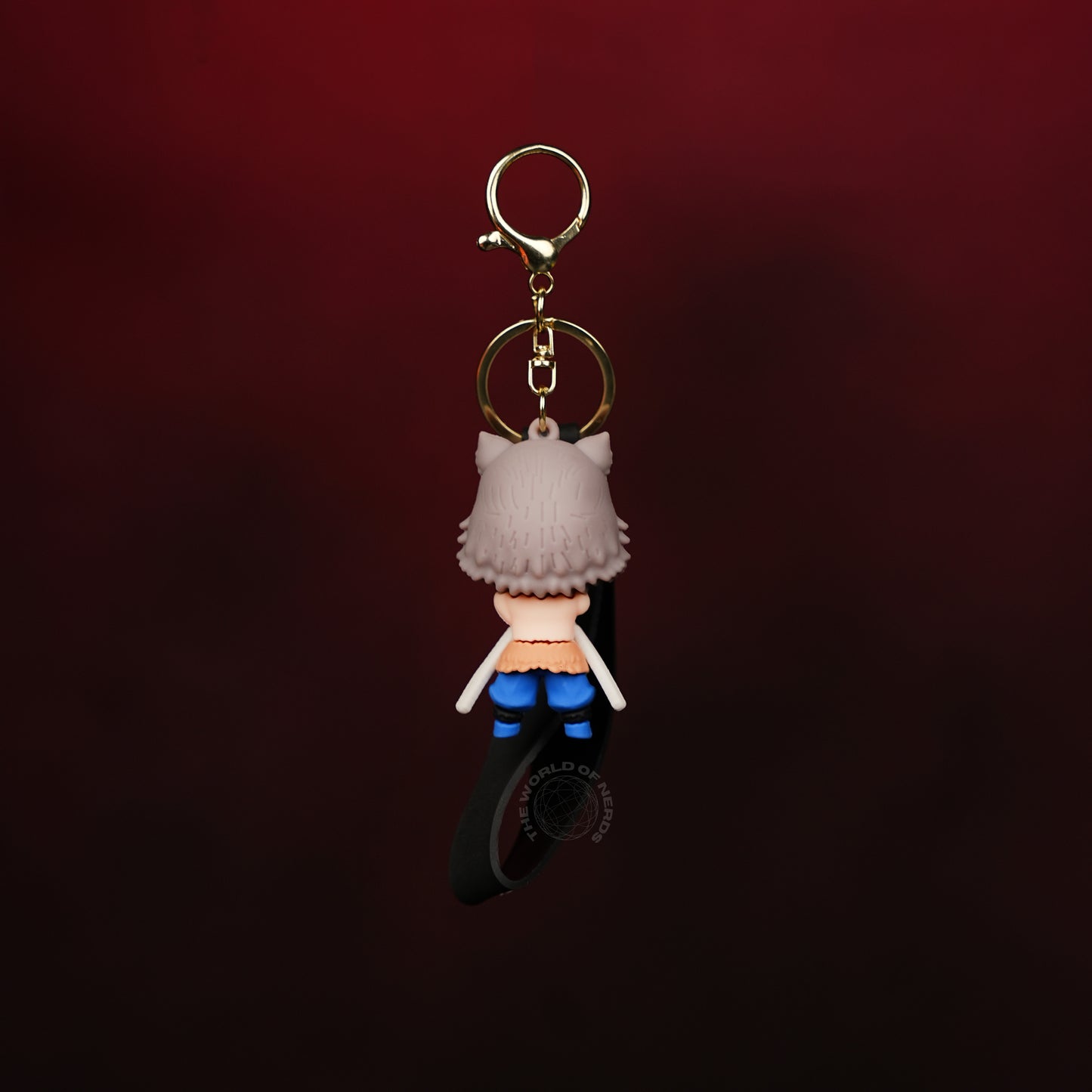 Inosuke Hashibira Dual Blade Chibi Keychain