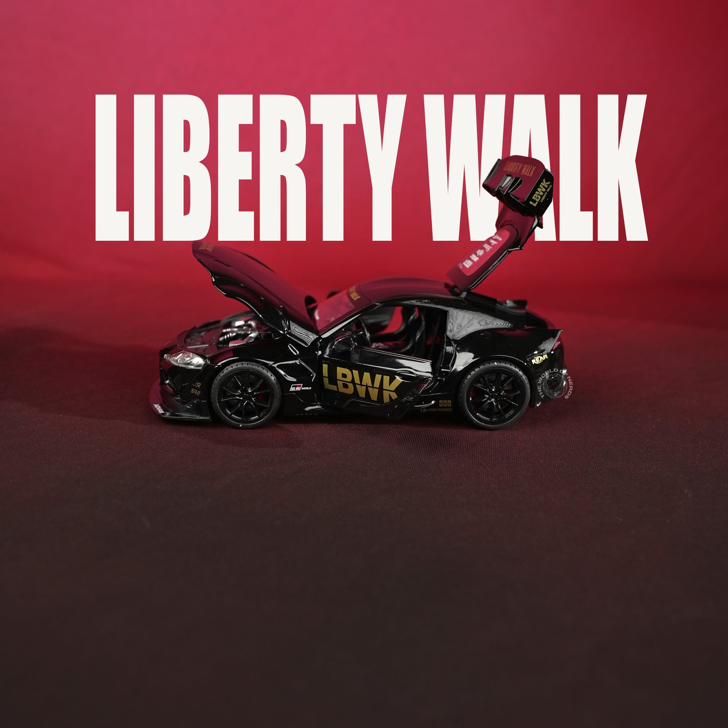 Toyota Supra LBWK Black Model Car - 1:22 Scale Diecast