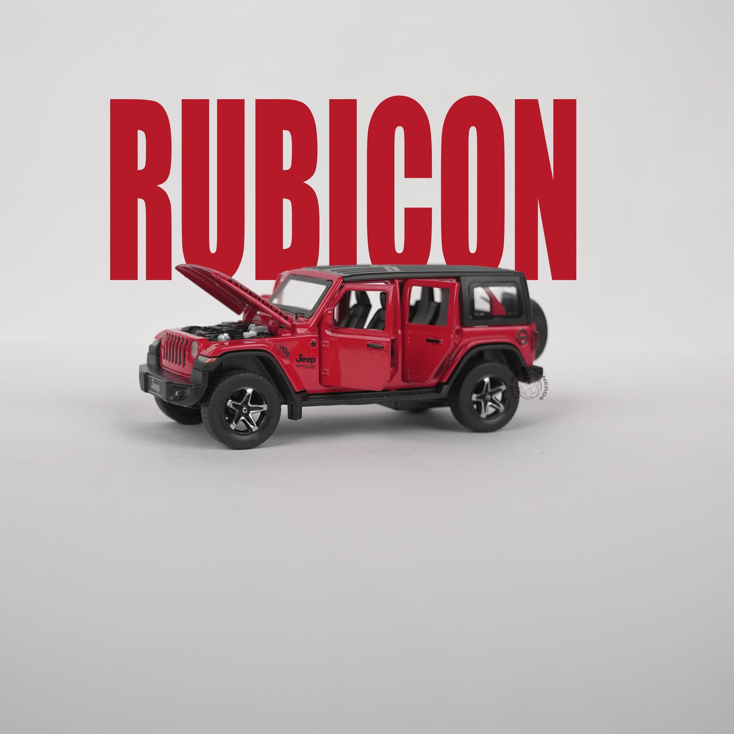 Jeep Wrangler Rubicon Red Model Car - 1:32 Scale Diecast